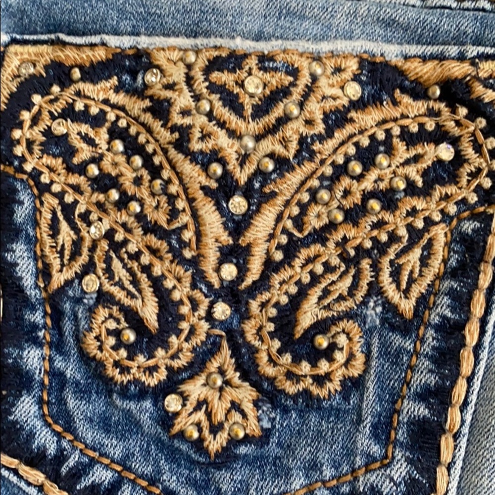 Miss Me Boot Cut Ripped Jeans Size 27 - Picture 8 of 10